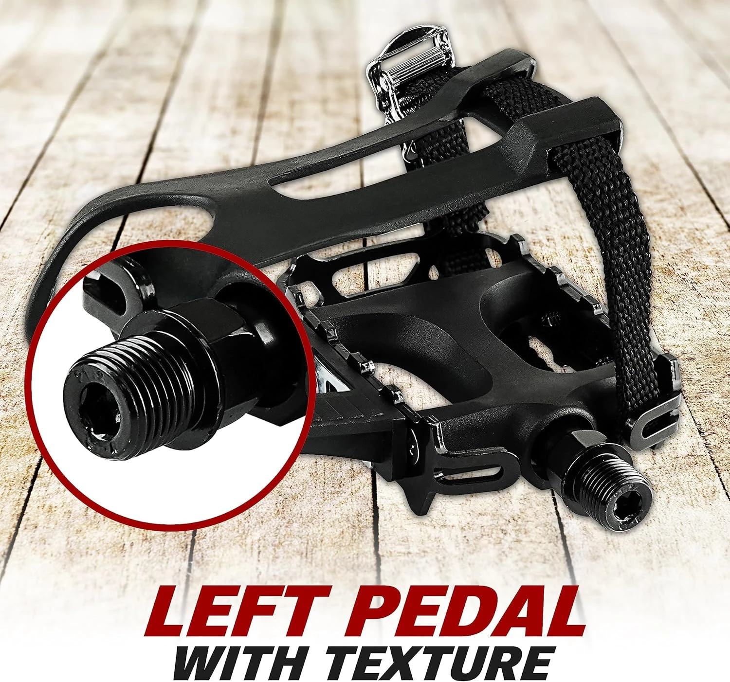 BV Bike Pedal with Toe Clip Cage 9/16 Universal Fit All Sports Outlet Non-Slip Durable - Image 3