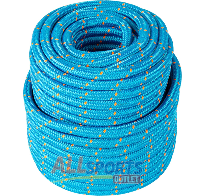 Zeluga 15-135 Double Braided Arborist Rope 0.55in x 125ft 8400 Lbs Breaking Strength Blue All Sports Outlet