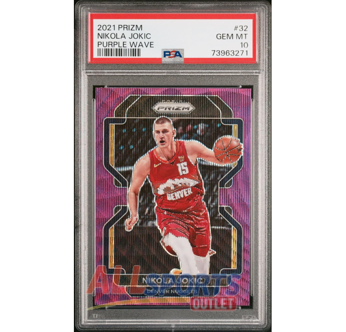 Nikola Jokic 2021 Panini Prizm Purple Wave Basketball Card All Sports Outlet