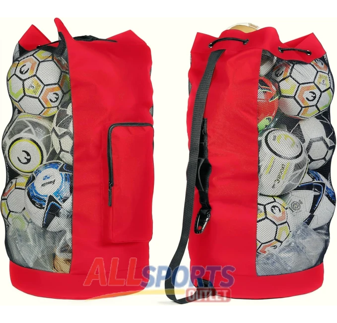 Fitdom Heavy Duty XL Mesh Bag for Soccer Equipment All Sports Outlet