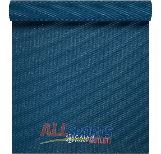 Gaiam Essentials Premium Yoga Mat 72L x 24W Navy All Sports Outlet