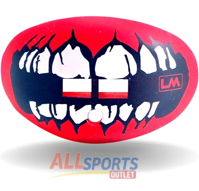 Skull Teeth Pacifier Mouthguard Falcon Red by All Sports Outlet
